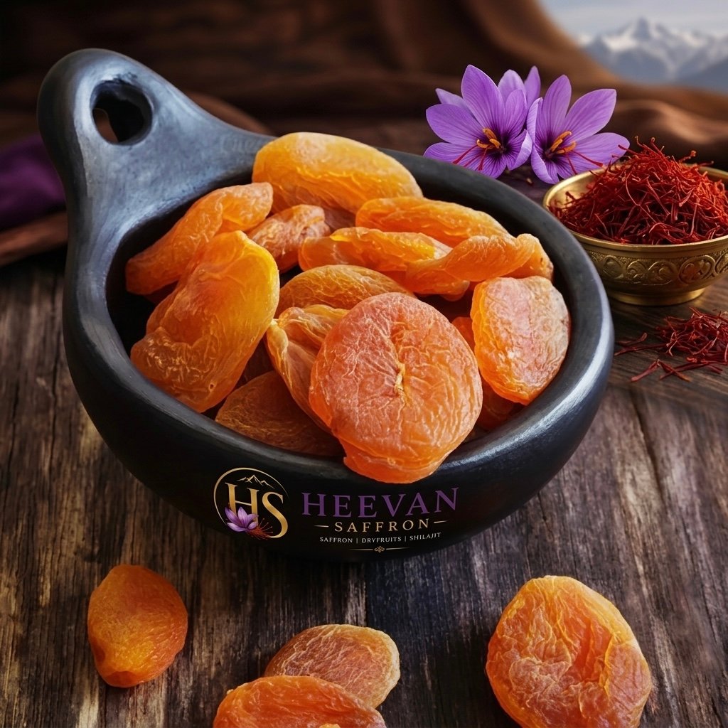 Premium Dried Kashmiri Apricots – Naturally Sun-Dried Seedless Khubani