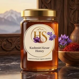 Kashmiri Kesar Honey – Pure Raw Honey Infused with Real Saffron Strands